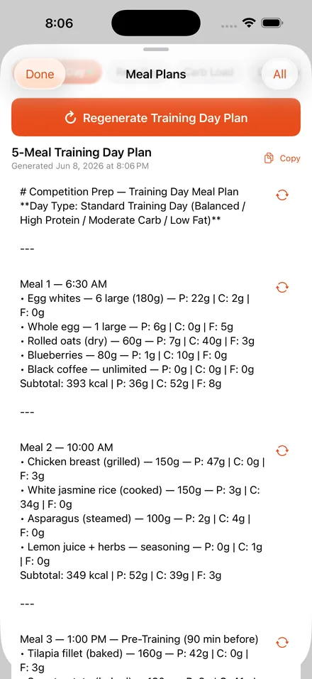 Meal plan generator